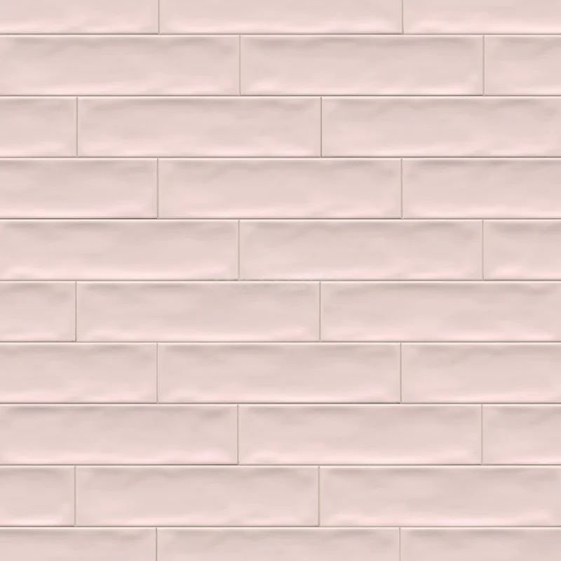 Wall tile Dolce Pink gloss 6.5x25cm Accent Pink Non rectified 507-040106