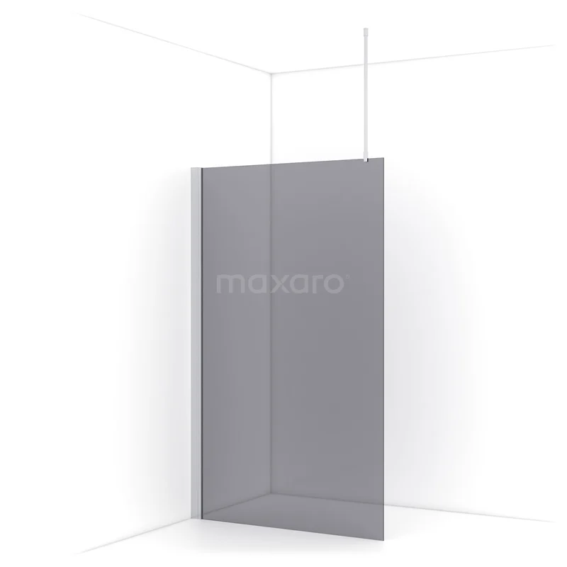 Diamond Walk-in shower | 110 cm Chrome Smoke glass Fixed wall IDA11731C