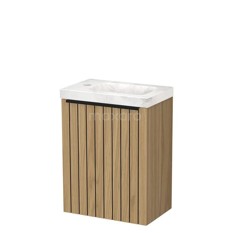 Modulo Pico WC-Möbel mit Waschbecken | 40 cm Naturfurnier Leistenfront Naturstein TMW10-00775 Modulo Pico WC-Möbel mit Waschbecken | 40 cm Naturfurnier Leistenfront Naturstein TMW10-00775