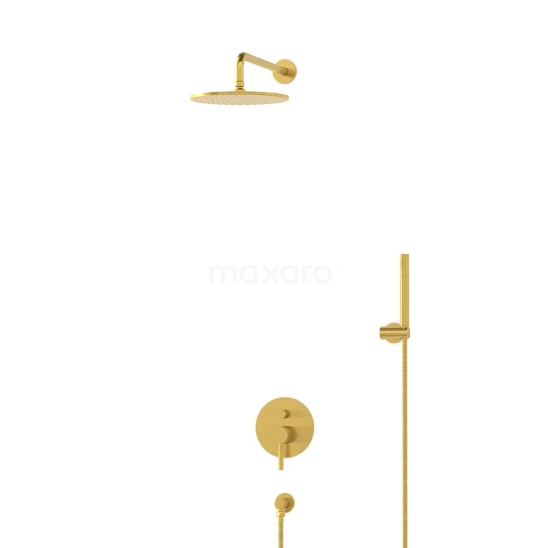 Radius Rain shower Built-in | Gold 25 cm Rain shower Single lever BIG55-00024