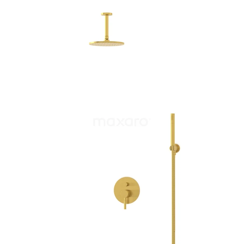 Radius Rain shower Built-in | Gold 20 cm Rain shower Single lever BIG55-00048