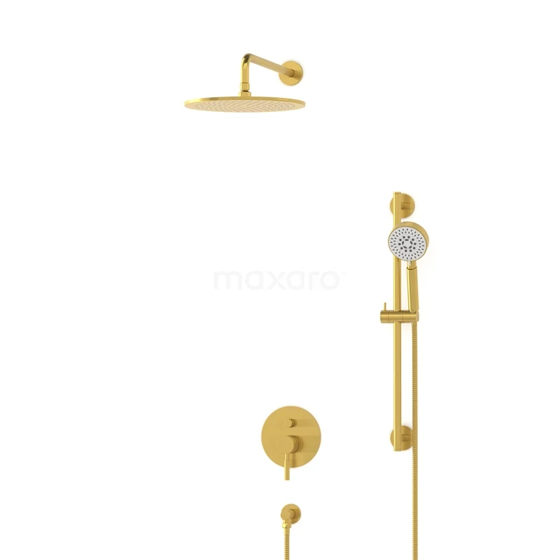 Radius Rain shower Built-in | Gold 30 cm Rain shower Single lever BIG55-00135
