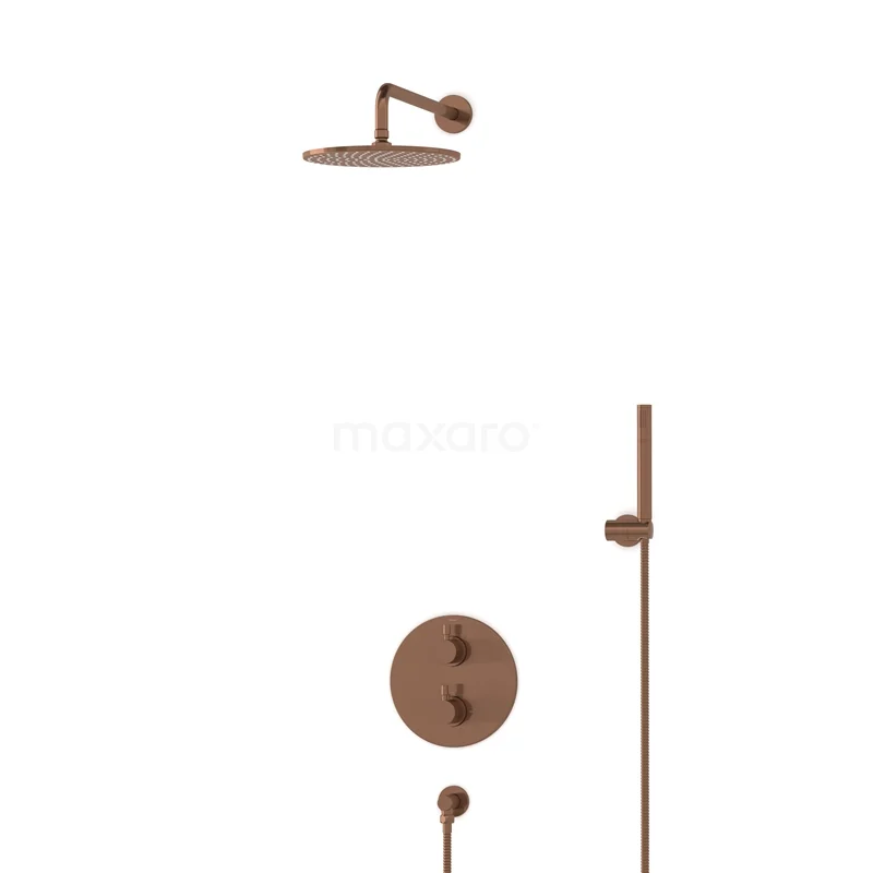 Radius Rain shower Built-in | Copper 25 cm Rain shower Thermostatic BIK55-00004