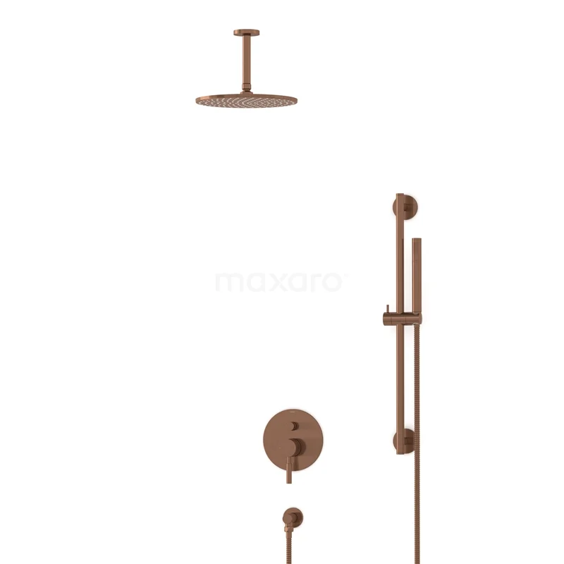 Radius Rain shower Built-in | Copper 25 cm Rain shower Single lever BIK55-00069