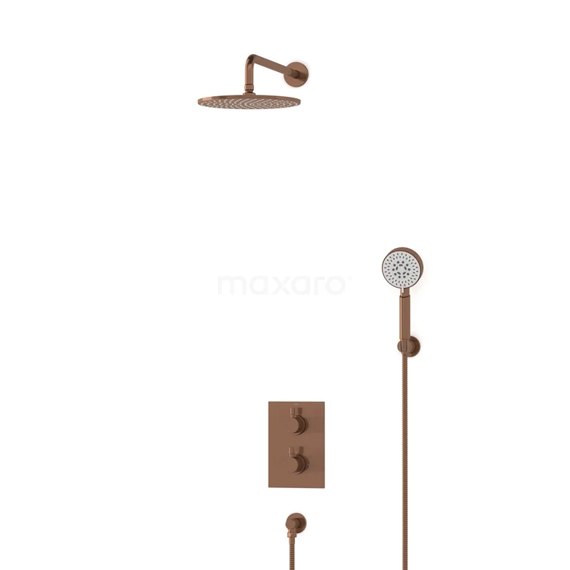 Radius Rain shower Built-in | Copper 25 cm Rain shower Thermostatic BIK55-00167