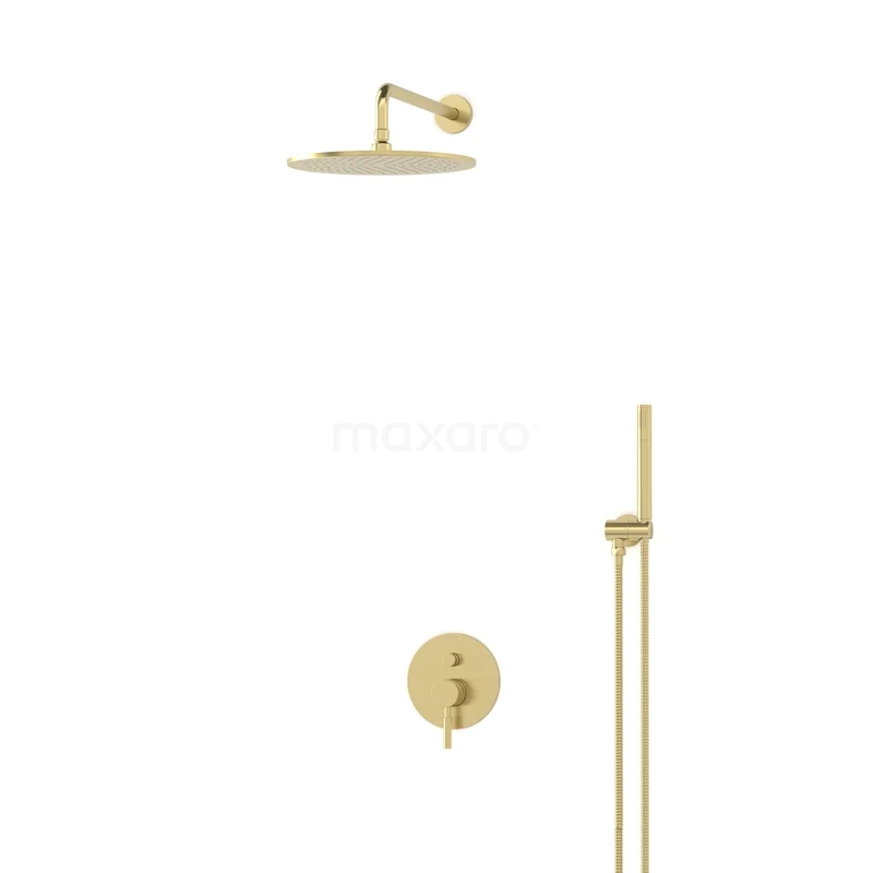 Radius Rain shower Built-in | Light gold 30 cm Rain shower Single lever BIL55-00011
