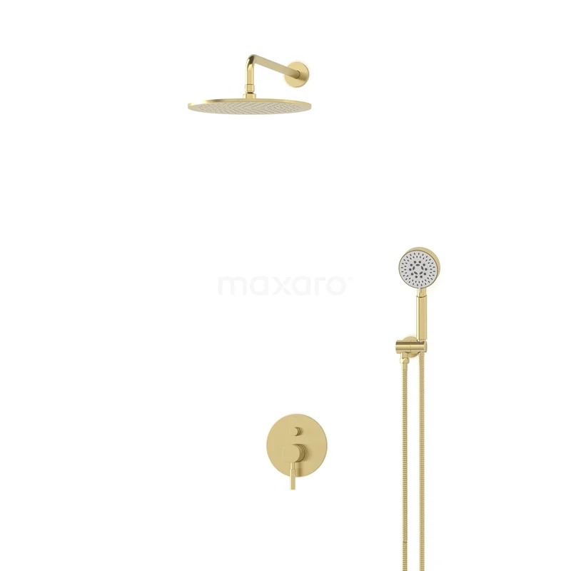 Radius Rain shower Built-in | Light gold 30 cm Rain shower Single lever BIL55-00099