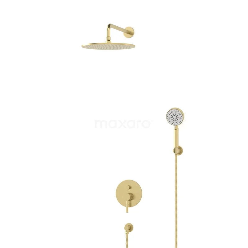 Radius Rain shower Built-in | Light gold 30 cm Rain shower Single lever BIL55-00171