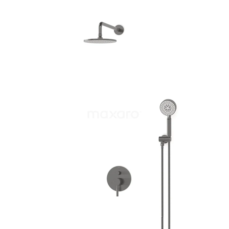 Radius Rain shower Built-in | Black metal 20 cm Rain shower Single lever BIM55-00093