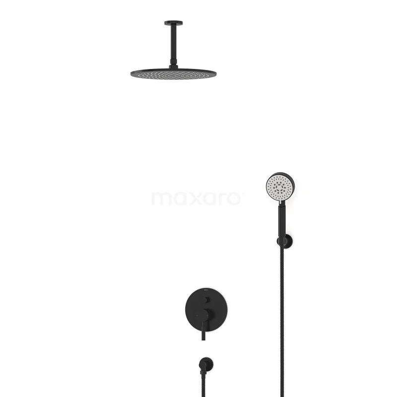 Radius Rain shower Built-in | Black 30 cm Rain shower Single lever BIZ55-00180