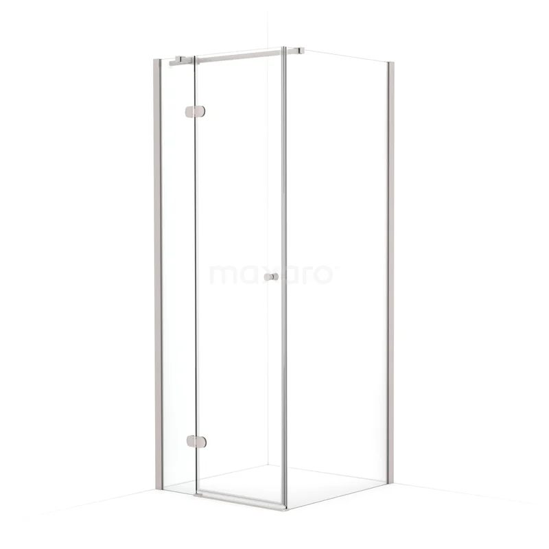 Amber Shower enclosure | 80x80 cm Stainless steel Clear glass Pivot door Square CTB168320BR
