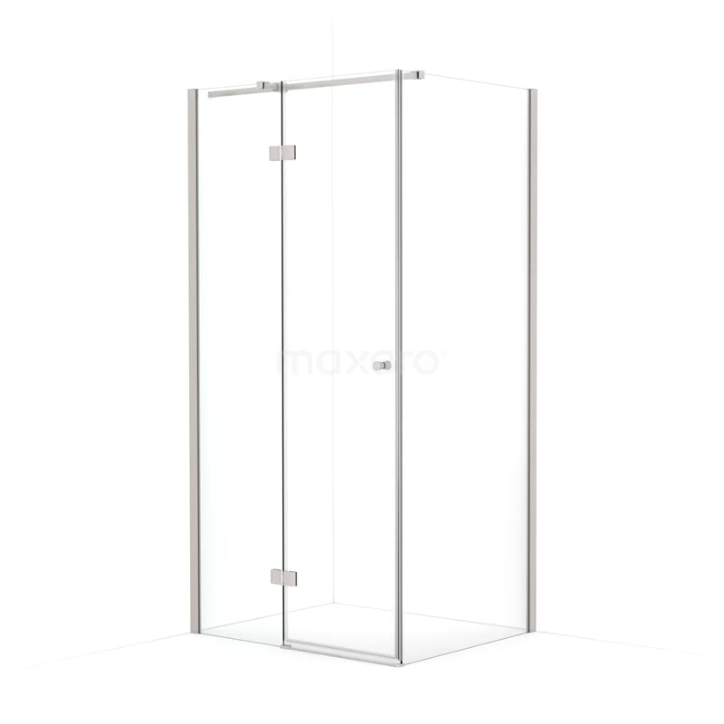 Amber Shower enclosure | 100x80 cm Stainless steel Clear glass Pivot door Rectangle CTB458310BR