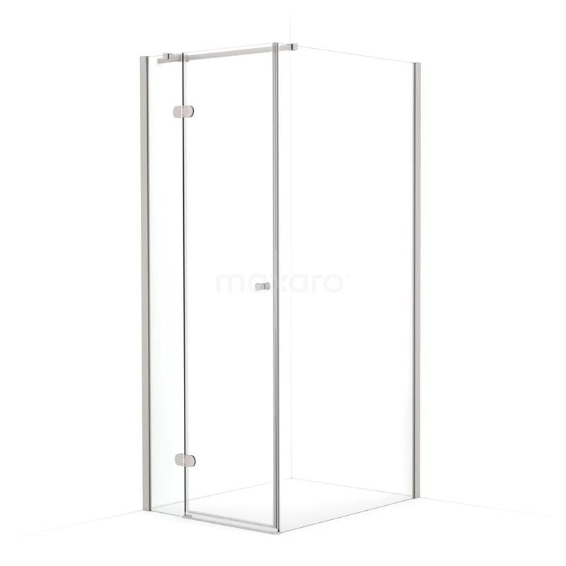 Amber Shower enclosure | 90x80 cm Stainless steel Clear glass Pivot door Rectangle CTB259320BR