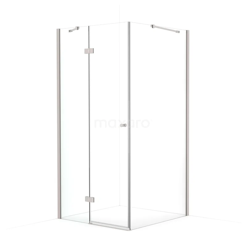 Amber Shower enclosure | 90x90 cm Stainless steel Clear glass Pivot door Square CTB269410BR