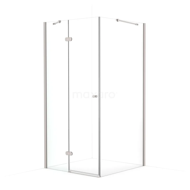 Amber Shower enclosure | 90x90 cm Stainless steel Clear glass Pivot door Square CTB359420BR
