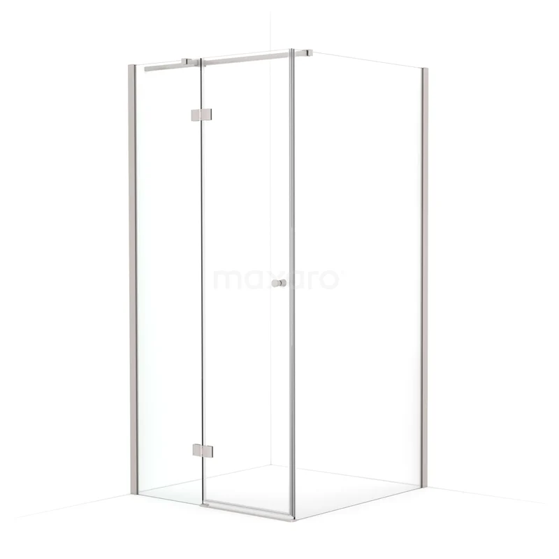 Amber Shower enclosure | 100x100 cm Stainless steel Clear glass Pivot door Square CTB4510310BR