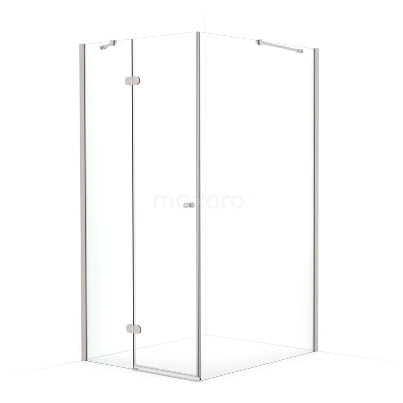 Amber Shower enclosure | 110x100 cm Stainless steel Clear glass Pivot door Rectangle CTB3611420BR