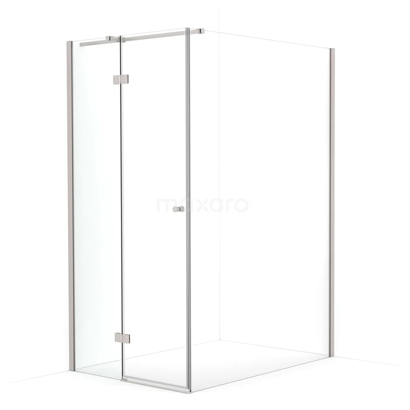 Amber Shower enclosure | 140x90 cm Stainless steel Clear glass Pivot door Rectangle CTB2614310BR