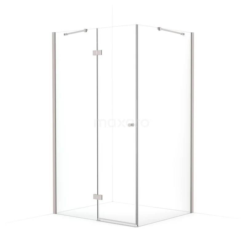 Amber Shower enclosure | 110x90 cm Stainless steel Clear glass Pivot door Rectangle CTB469410BR
