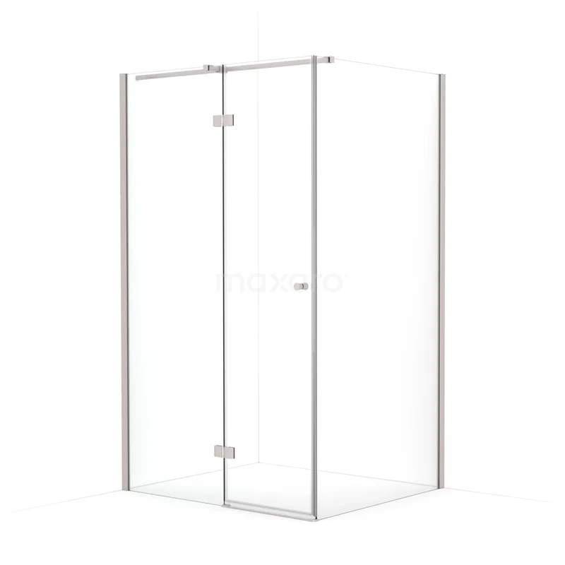 Amber Shower enclosure | 110x100 cm Stainless steel Clear glass Pivot door Rectangle CTB4610310BR