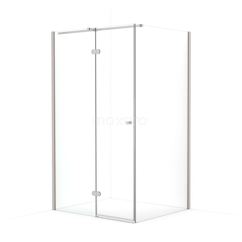 Amber Shower enclosure | 110x90 cm Stainless steel Clear glass Pivot door Rectangle CTB559320BR