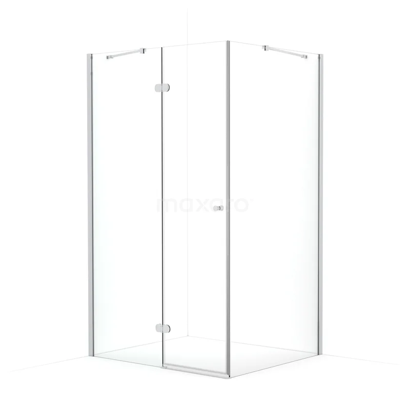 Amber Shower enclosure | 120x90 cm Chrome Clear glass Pivot door Rectangle CTB569420C