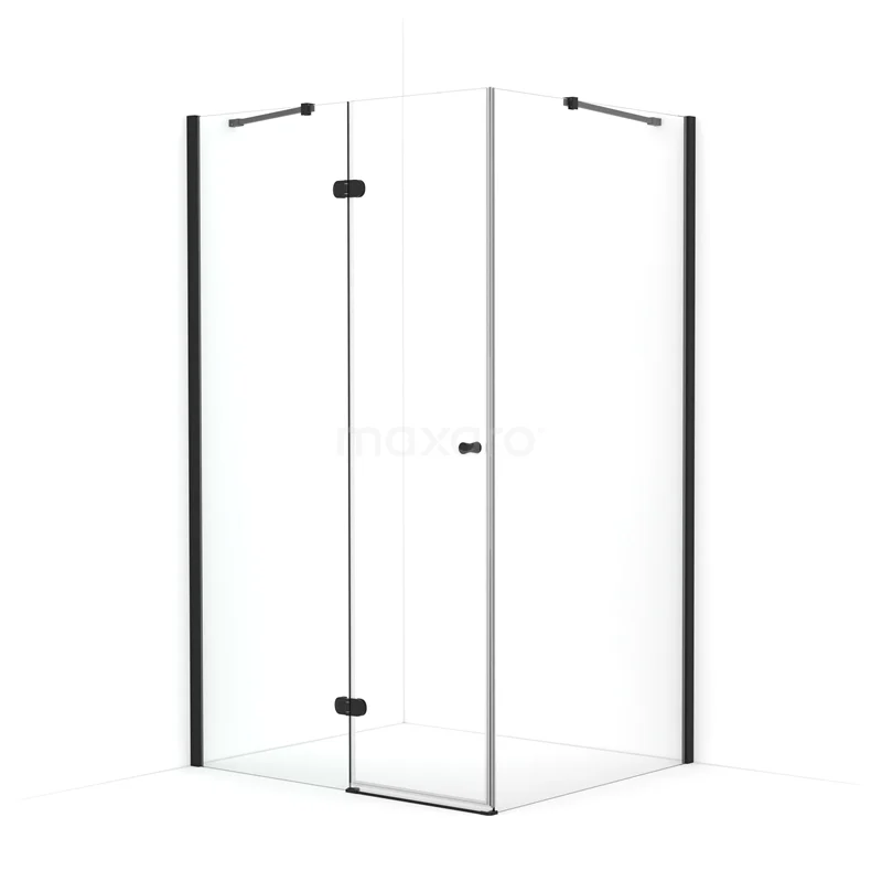 Amber Shower enclosure | 120x90 cm Matte black Clear glass Pivot door Rectangle CTB569420M