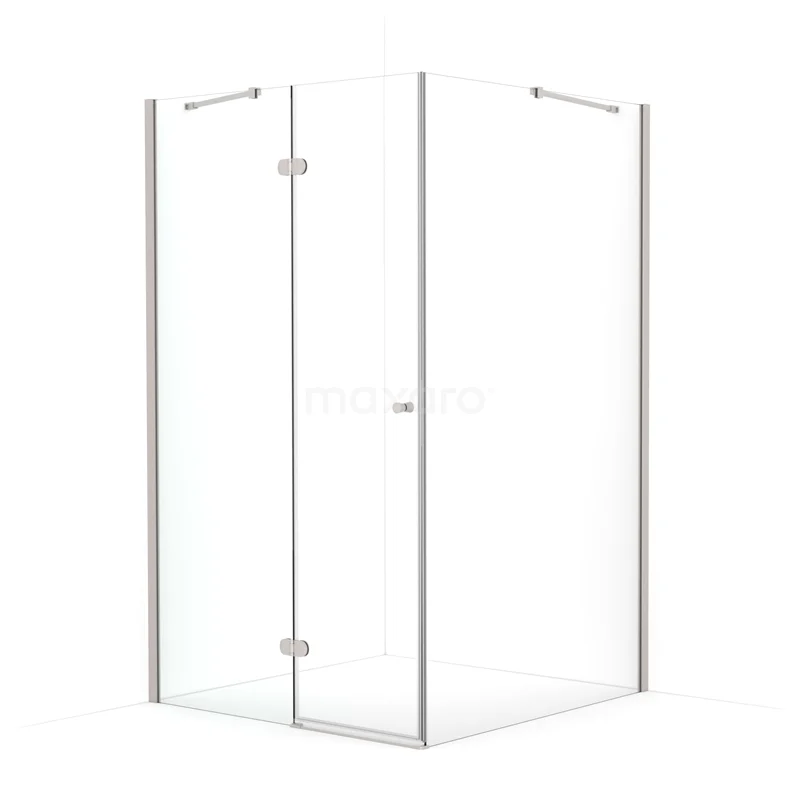 Amber Shower cabin | 110x110 cm Stainless steel Clear glass Pivot door Square CTB4611420BR Amber Shower cabin | 110x110 cm Stainless steel Clear glass Pivot door Square CTB4611420BR
