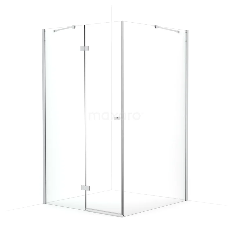 Amber Shower enclosure | 120x110 cm Chrome Clear glass Pivot door Rectangle CTB5512410C