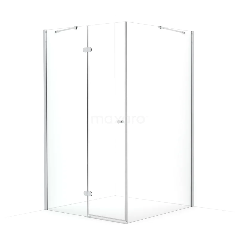 Amber Shower enclosure | 120x110 cm Chrome Clear glass Pivot door Rectangle CTB6511420C