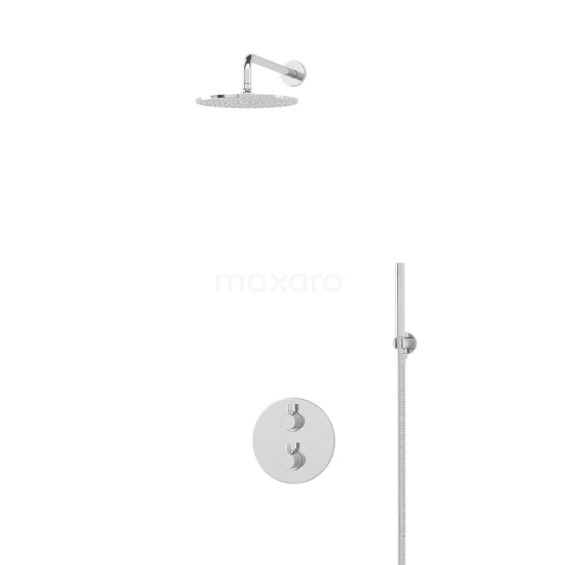 Radius Rain shower Built-in | Chrome 25 cm Rain shower Thermostatic BIC55-00006