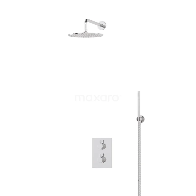 Radius Rain shower Built-in | Chrome 25 cm Rain shower Thermostatic BIC55-00007
