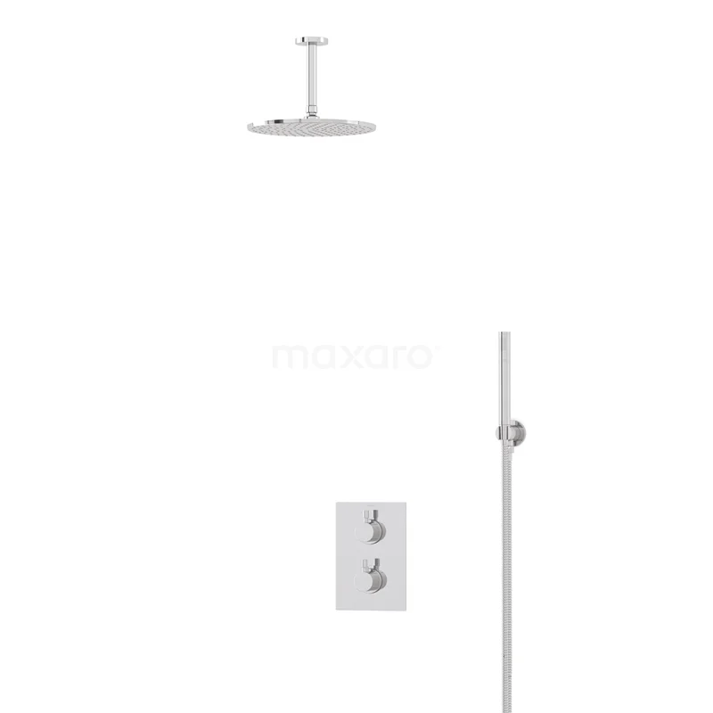 Radius Rain shower Built-in | Chrome 25 cm Rain shower Thermostatic BIC55-00022