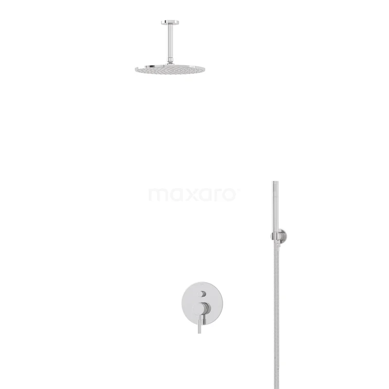 Radius Rain shower Built-in | Chrome 25 cm Rain shower Single lever BIC55-00023
