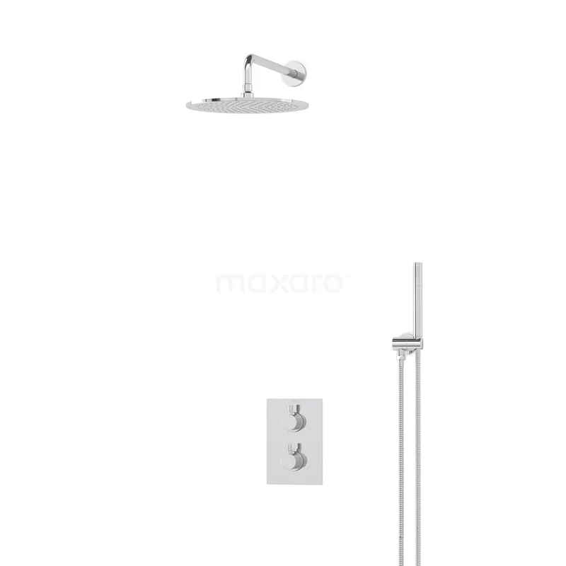 Radius Rain shower Built-in | Chrome 30 cm Rain shower Thermostatic BIC55-00047