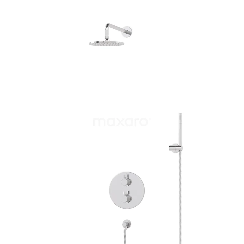 Radius Rain shower Built-in | Chrome 20 cm Rain shower Thermostatic BIC55-00071