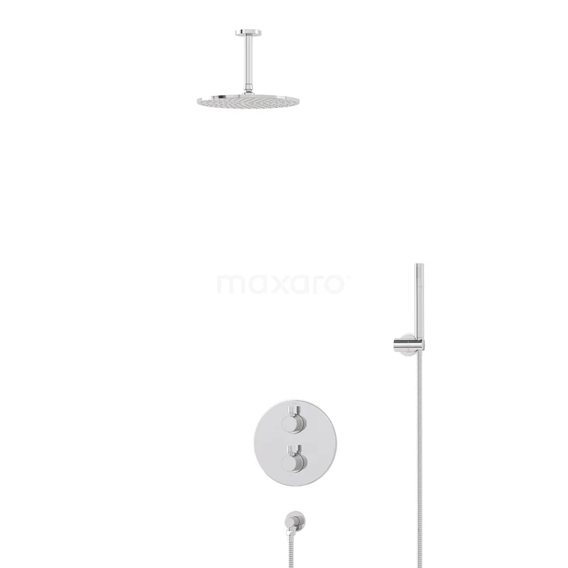 Radius Rain shower Built-in | Chrome 25 cm Rain shower Thermostatic BIC55-00091