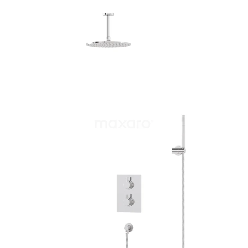 Radius Rain shower Built-in | Chrome 25 cm Rain shower Thermostatic BIC55-00092