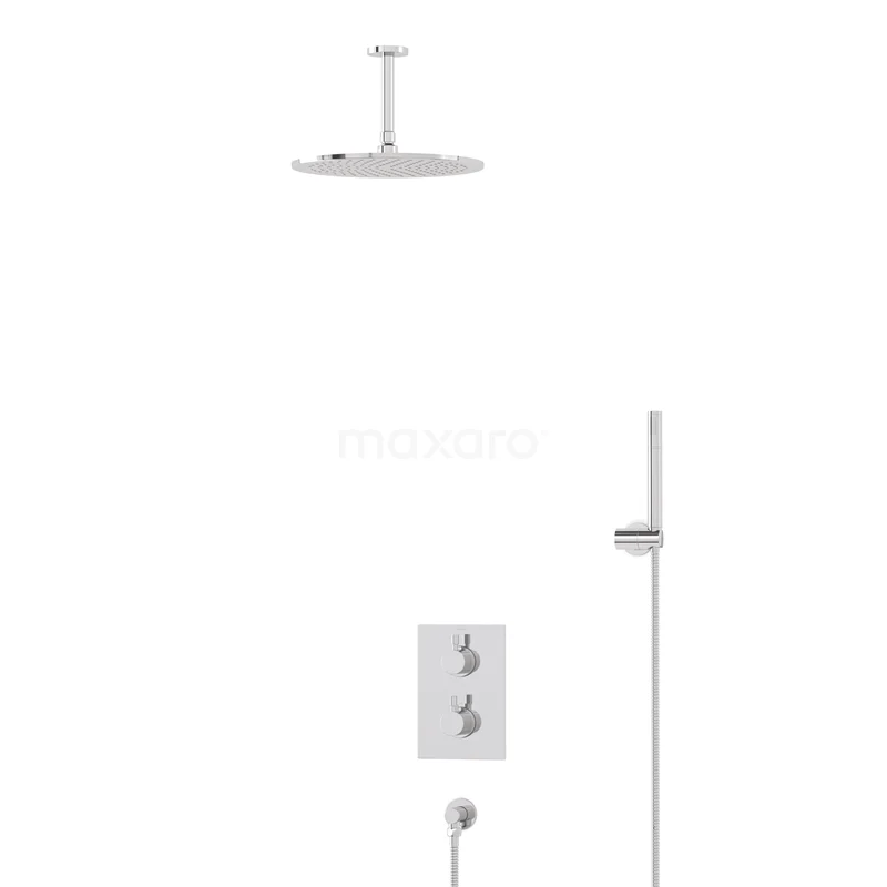 Regendusche-Set Radius Chrom 30cm Unterputz-Thermostat Chrom BIC55-00097 Regendusche-Set Radius Chrom 30cm Unterputz-Thermostat Chrom BIC55-00097