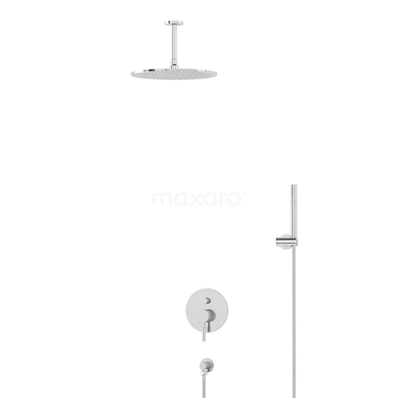 Regendusche Set Radius Chrom 30cm Unterputz Einhebelmischer Chrom BIC55-00098 Regendusche Set Radius Chrom 30cm Unterputz Einhebelmischer Chrom BIC55-00098