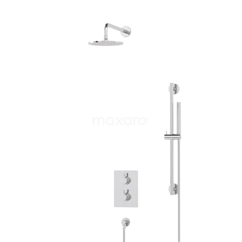 Radius Rain shower Built-in | Chrome 20 cm Rain shower Thermostatic BIC55-00107