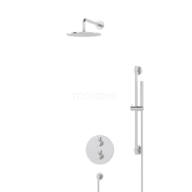 Radius Rain shower Built-in | Chrome 25 cm Rain shower Thermostatic BIC55-00111
