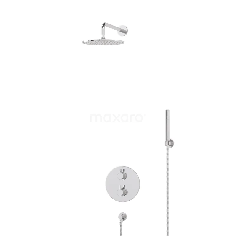 Radius Rain shower Built-in | Chrome 25 cm Rain shower Thermostatic BIC55-00146