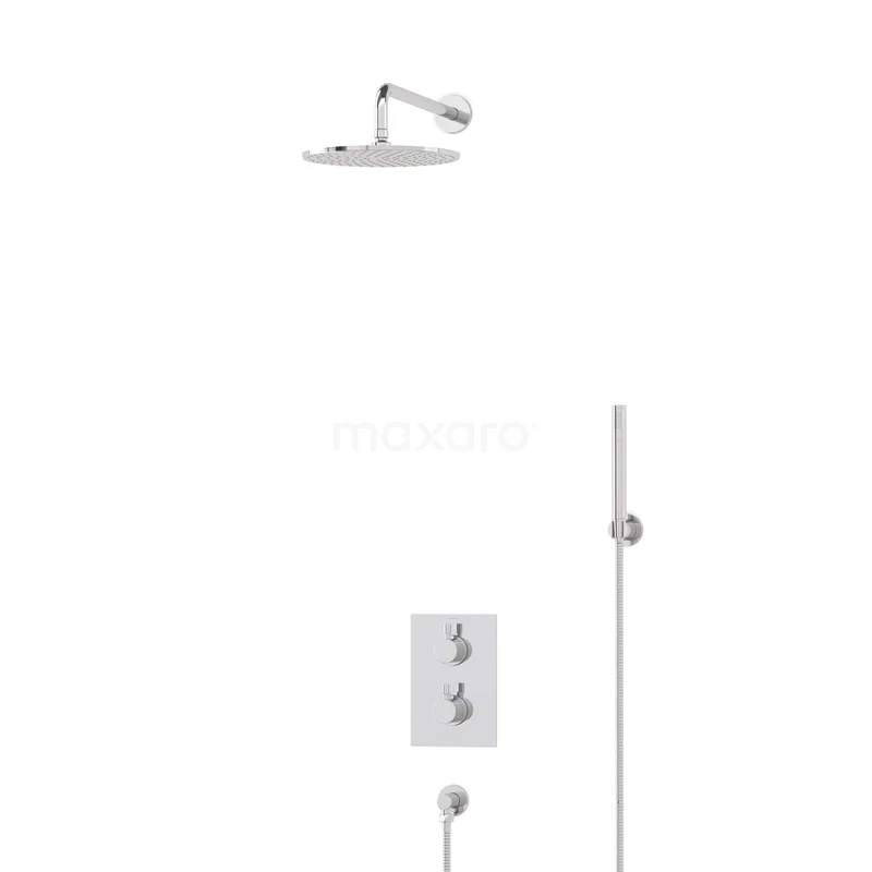 Radius Rain shower Built-in | Chrome 25 cm Rain shower Thermostatic BIC55-00147