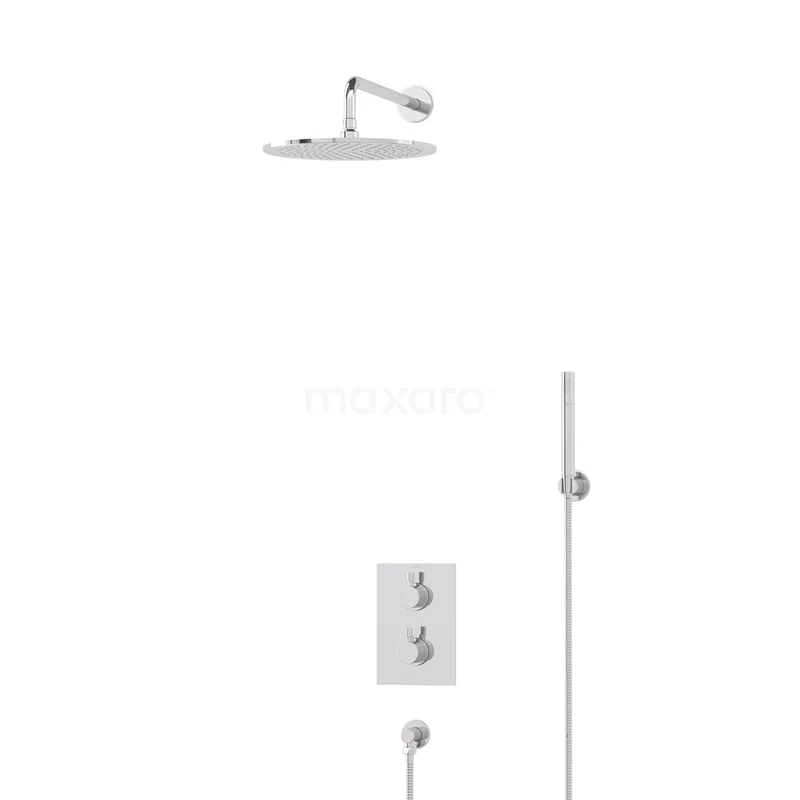 Radius Chrom Unterputz-Regenbrausegarnitur, Thermostatarmatur, 30cm Kopfbrause, Chrom BIC55-00152 Radius Chrom Unterputz-Regenbrausegarnitur, Thermostatarmatur, 30cm Kopfbrause, Chrom BIC55-00152