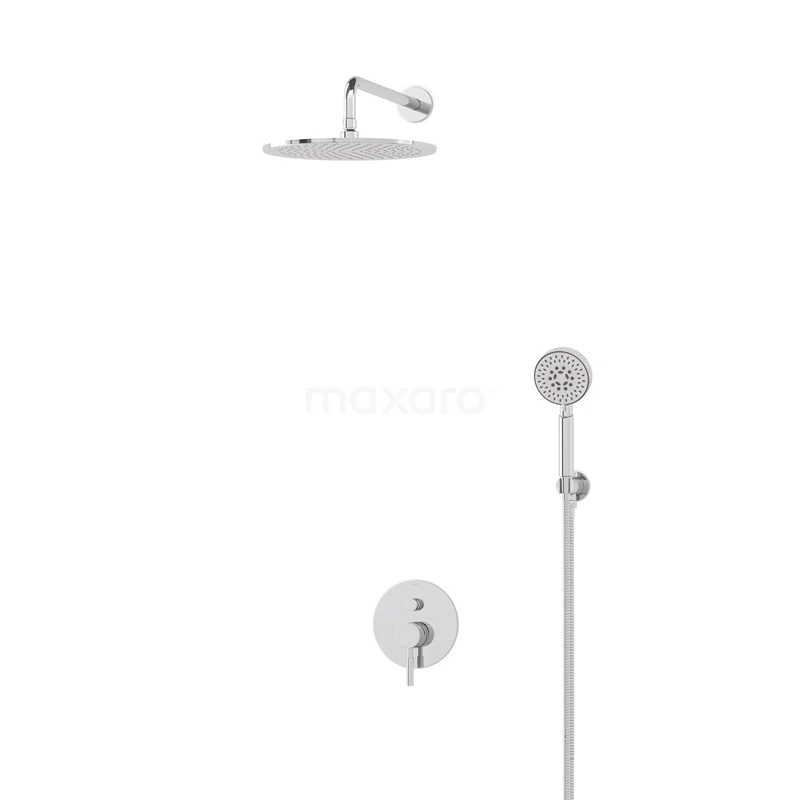 Radius Rain shower Built-in | Chrome 30 cm Rain shower Single lever BIC55-00363
