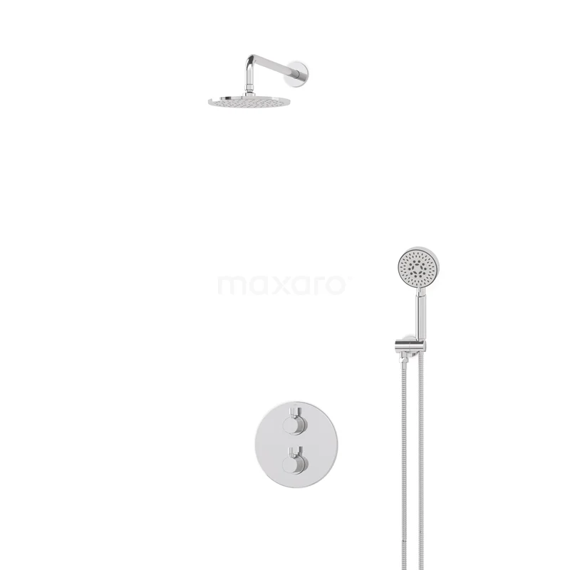 Radius Rain shower Built-in | Chrome 20 cm Rain shower Thermostatic BIC55-00386