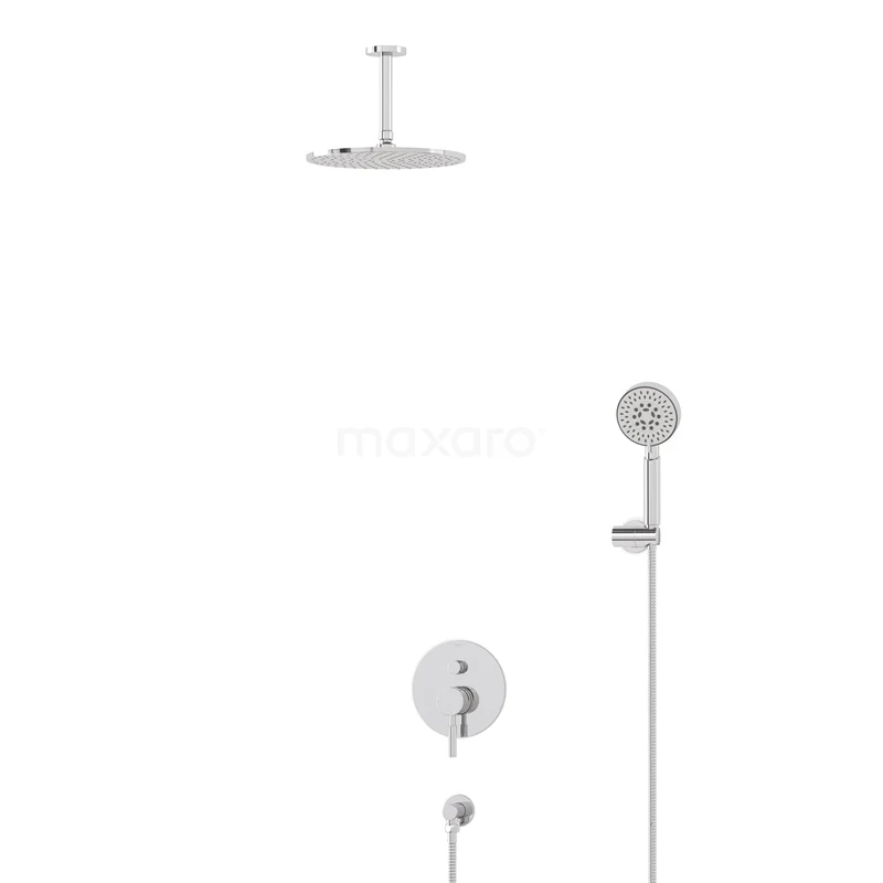 Radius Rain shower Built-in | Chrome 25 cm Rain shower Single lever BIC55-00443