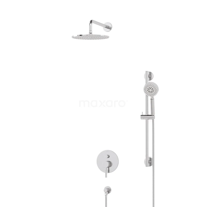 Radius Rain shower Built-in | Chrome 25 cm Rain shower Single lever BIC55-00463