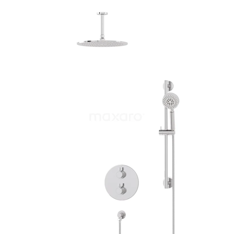 Radius Rain shower Built-in | Chrome 30 cm Rain shower Thermostatic BIC55-00481